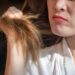 A girl is worried about her hair density.